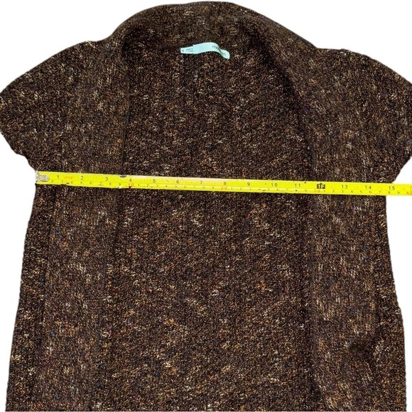 Maurices Brown Knit Open Short Sleeve Cardigan Women’s XS -S Preppy Workwear Y2K - Picture 5 of 9